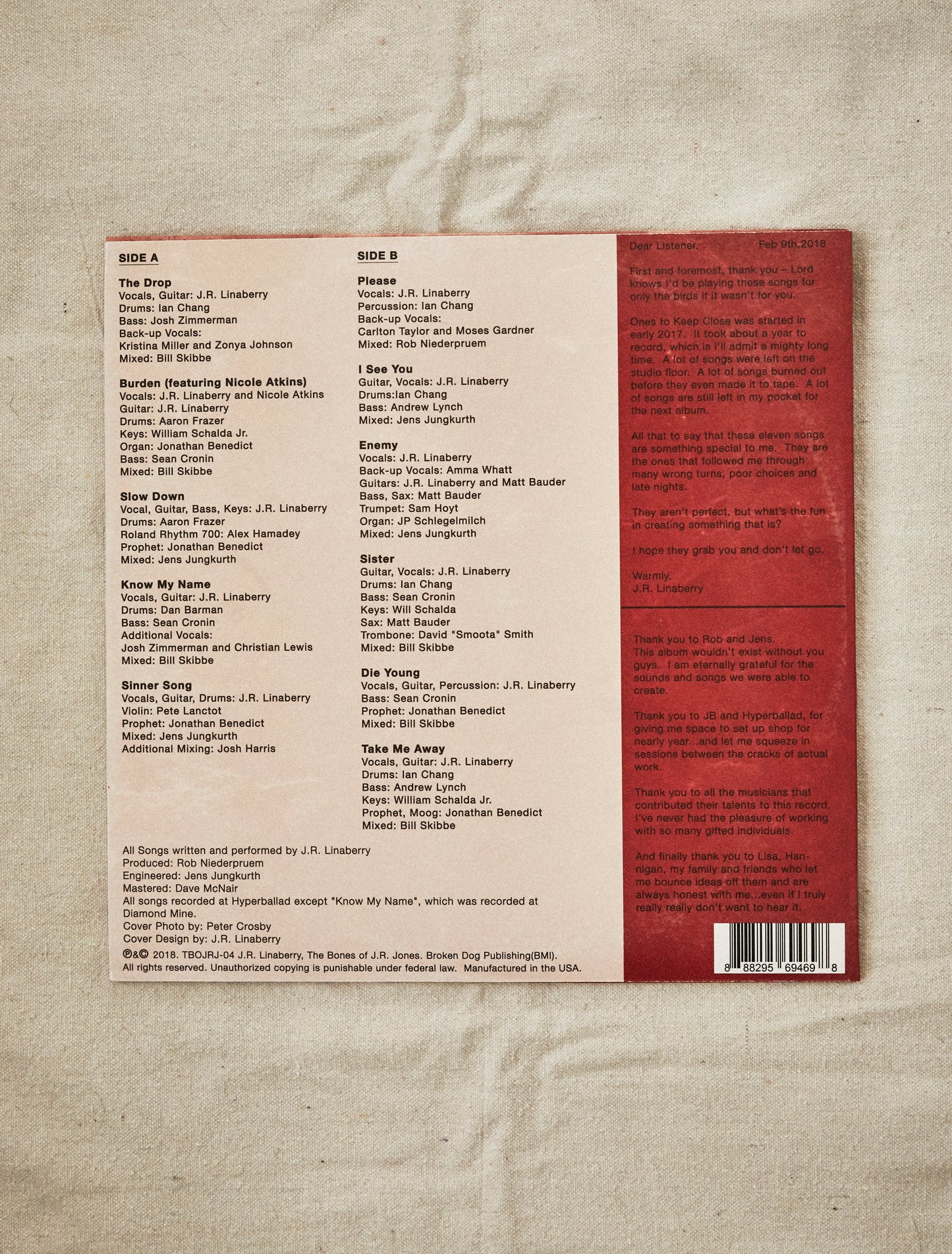 ONES TO KEEP CLOSE VINYL